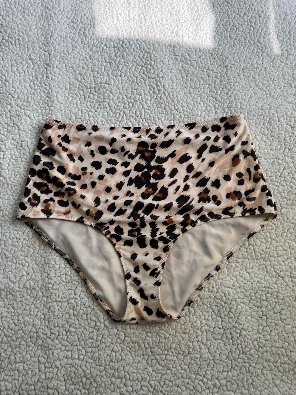 Aerie High-Waist Bikini Bottoms in Beige, Black, Brown Leopard